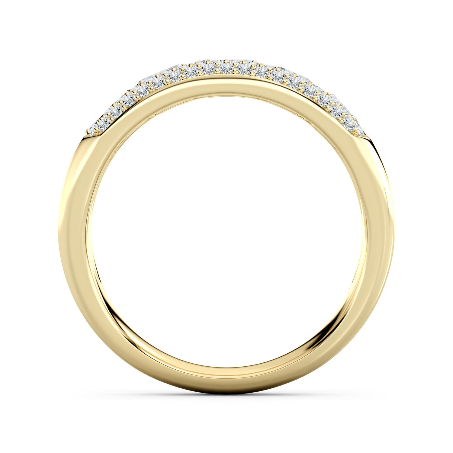 4x3mm FGVS Multi-Shape Lab-Grown Diamond Triple Layered Statement Ring in Yellow Gold
