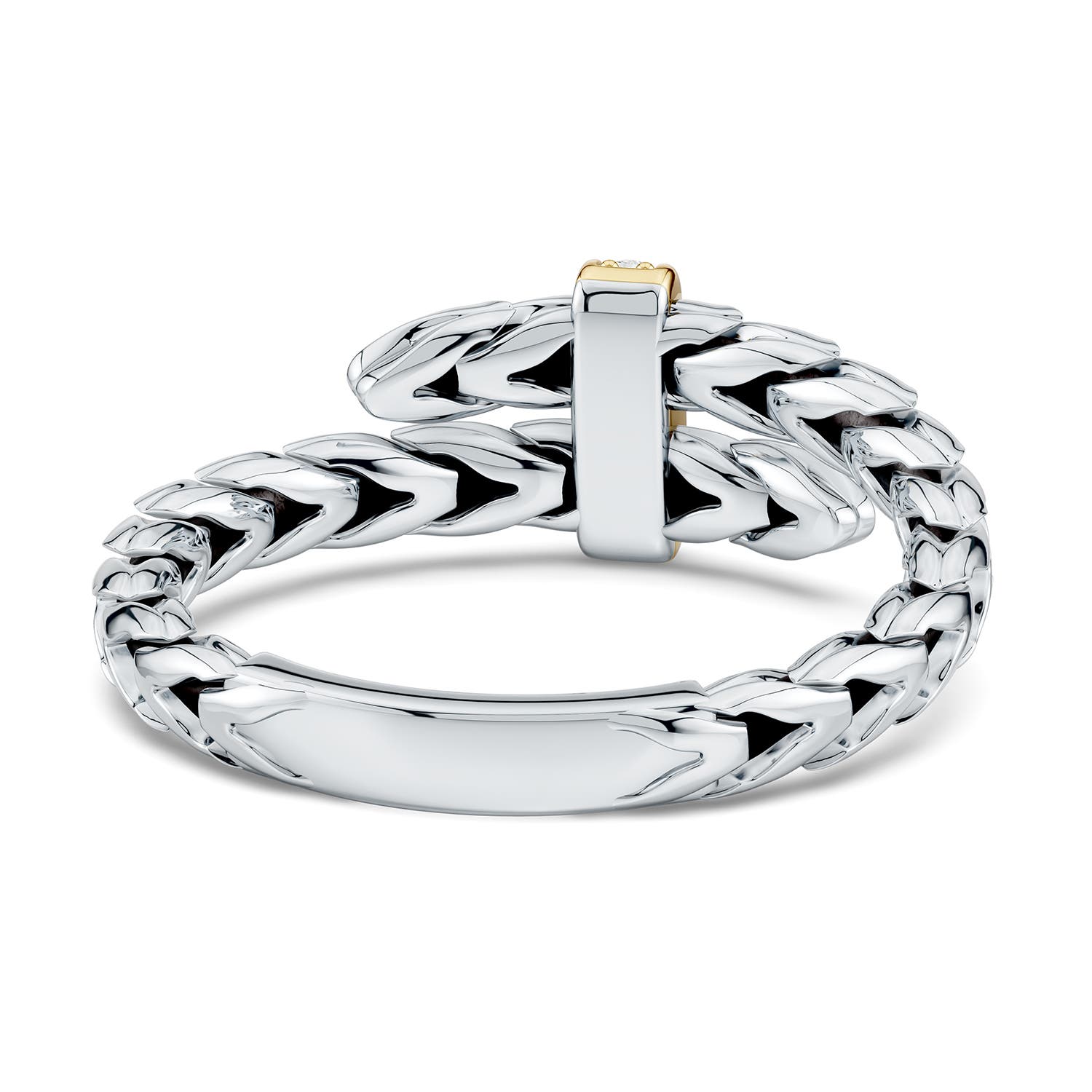 Oxidized Sterling Silver and 18K Yellow Gold Lab-Grown Diamond