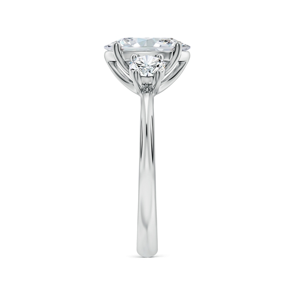 9.9x7.3mm FGVS Oval and Round Lab-Grown Diamond Three-Stone Engagement Ring in White Gold side 299