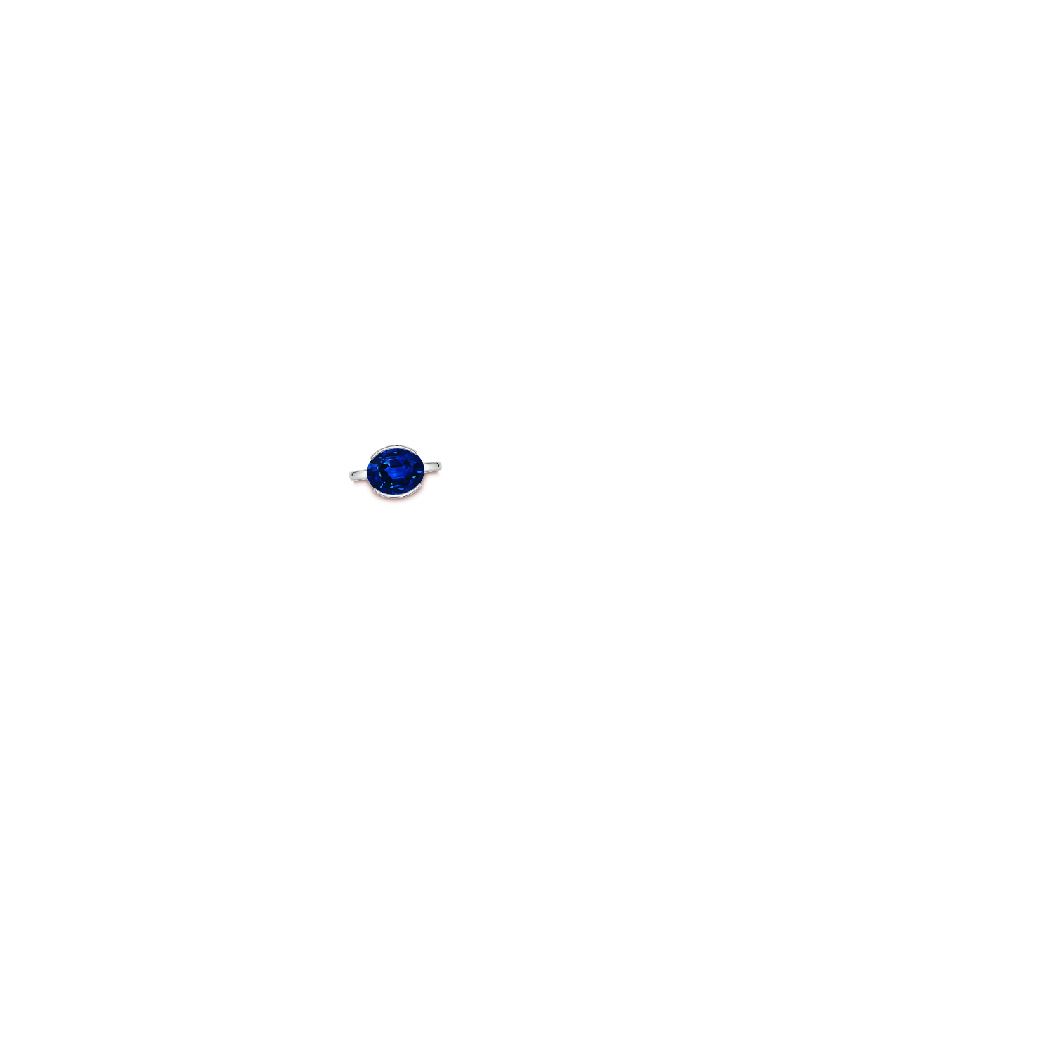 12x10mm Labgrown Semi Bezel-Set Oval Lab-Grown Blue Sapphire Hidden Halo Engagement Ring in White Gold - body_hand