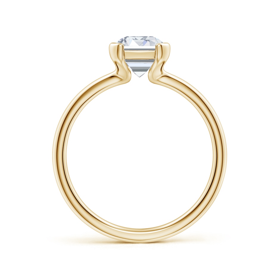 7.5x5.5mm FGVS Semi Bezel-Set Emerald-Cut Lab-Grown Diamond Solitaire Engagement Ring in Yellow Gold side 199