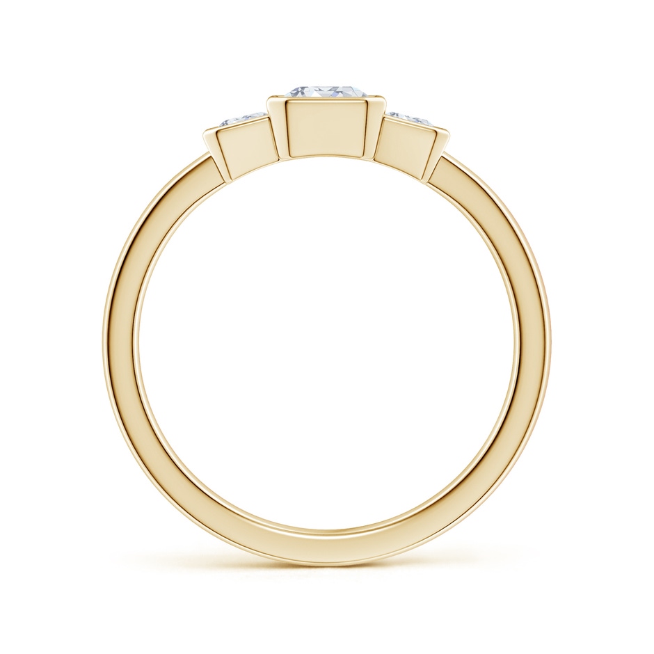 6.5x4.5mm FGVS Semi Bezel-Set Emerald-Cut Lab-Grown Diamond Three-Stone Engagement Ring in 18K Yellow Gold side 199