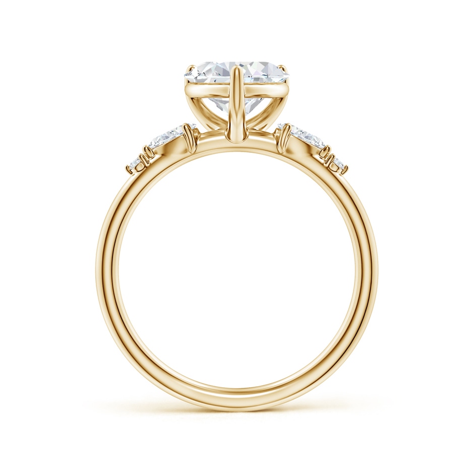 7.5mm FGVS Prong-Set Heart-Shaped Lab-Grown Diamond Side Stone Engagement Ring in Yellow Gold side 199