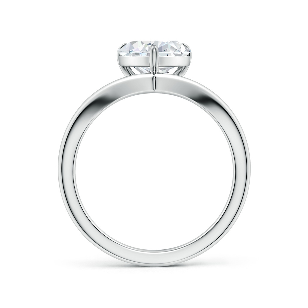 12x8mm FGVS Solitaire Pear Lab-Grown Diamond V-Shaped Engagement Ring in White Gold - side 199