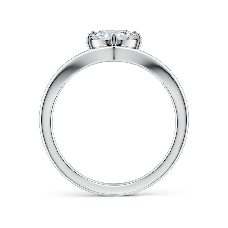 8.5x6.5mm FGVS Solitaire Oval Lab-Grown Diamond V-Shaped Engagement Ring in P950 Platinum side 199