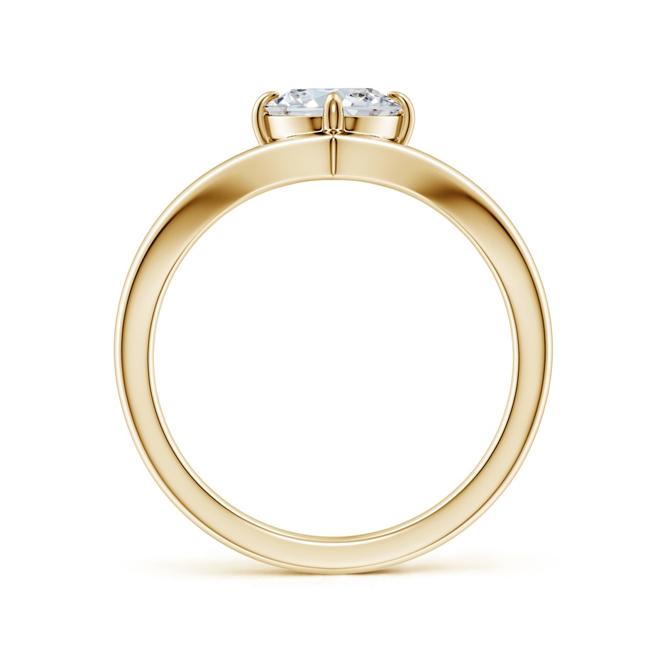 8.5x6.5mm FGVS Solitaire Oval Lab-Grown Diamond V-Shaped Engagement Ring in Yellow Gold side 199