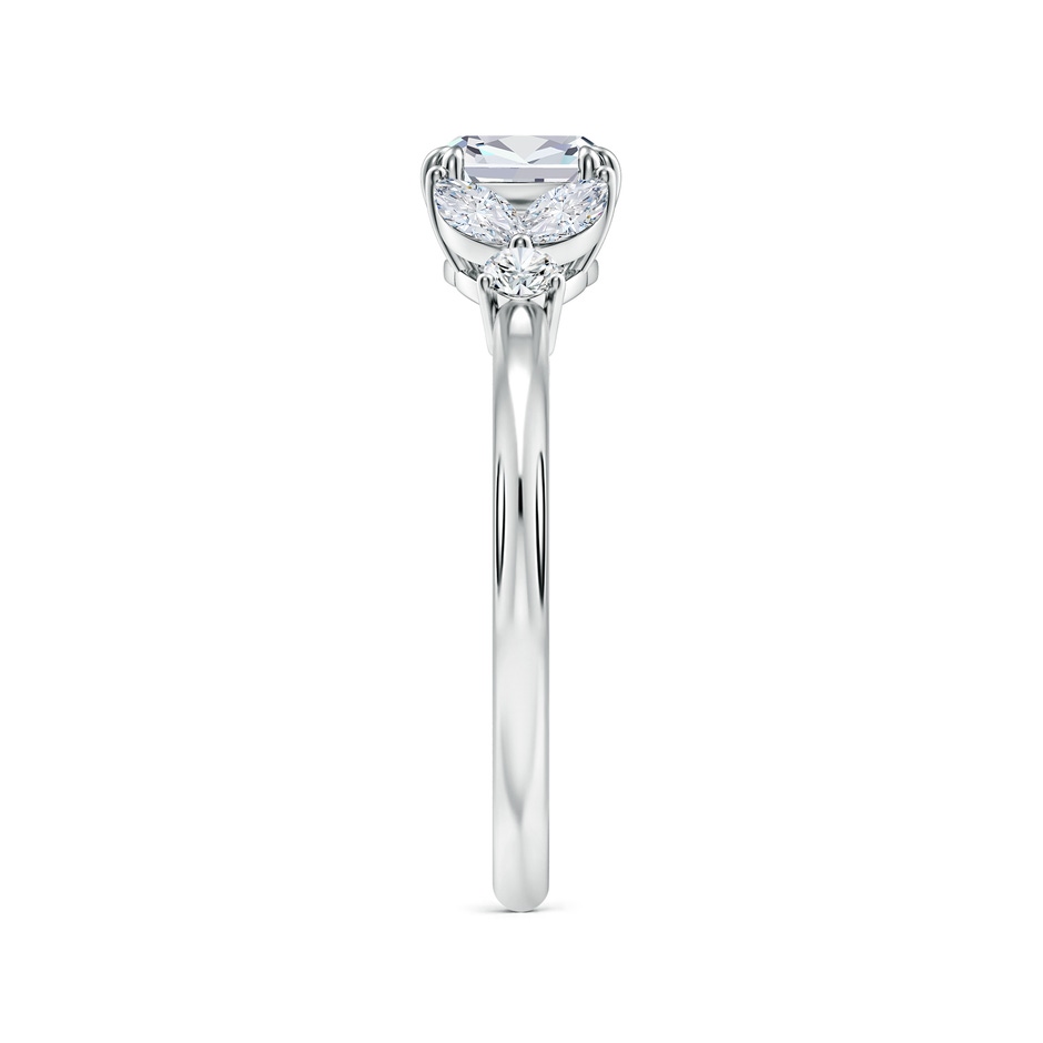 5.5mm FGVS Double-Claw Prong Cushion Lab-Grown Diamond Side Stone Engagement Ring in White Gold side 299