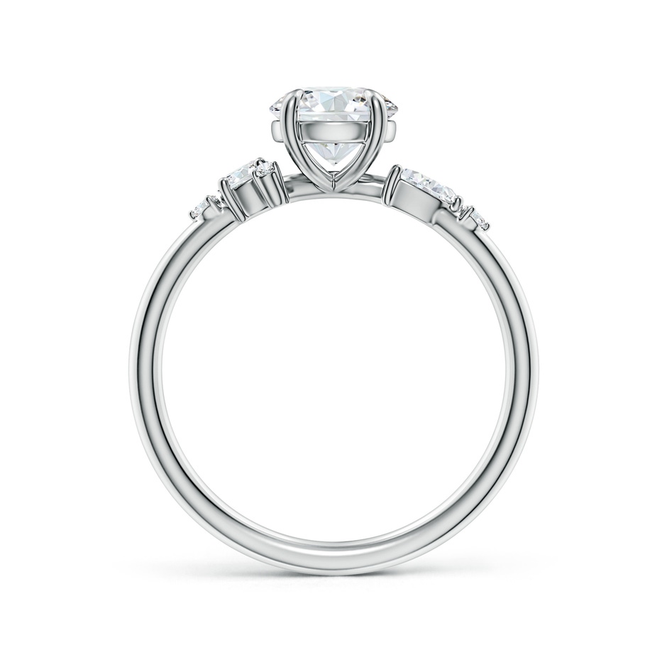 6.4mm FGVS Round Lab-Grown Diamond Engagement Ring with Multi-Shape Accents in P950 Platinum side 199