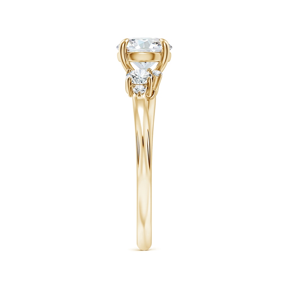 6.4mm FGVS Round Lab-Grown Diamond Engagement Ring with Multi-Shape Accents in Yellow Gold side 299
