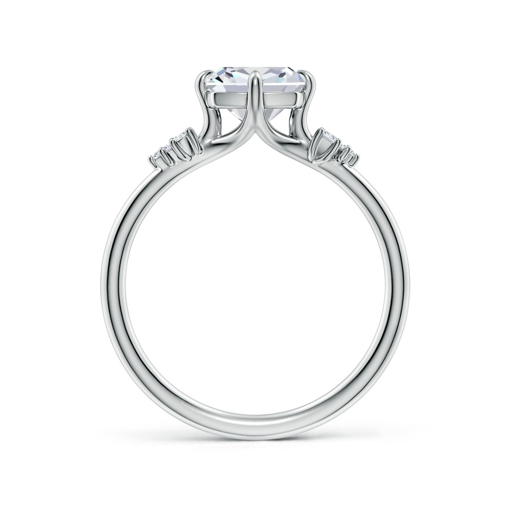 6.5mm FGVS Cushion Lab-Grown Diamond Engagement Ring with Multi-Shape Accents in White Gold - side 199