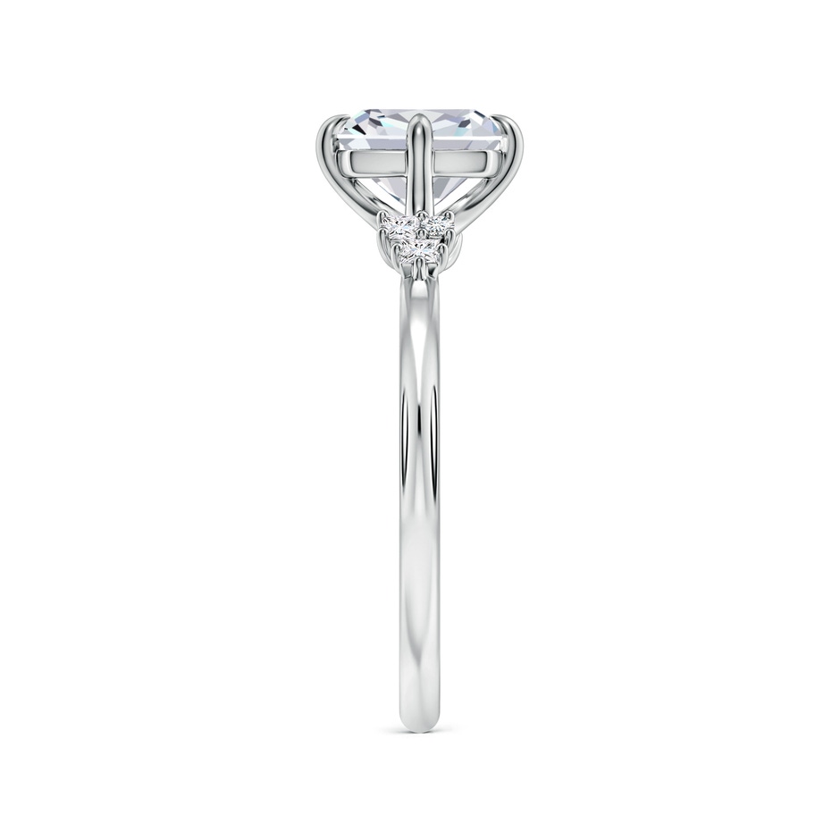 6.5mm FGVS Cushion Lab-Grown Diamond Engagement Ring with Multi-Shape Accents in White Gold side 299