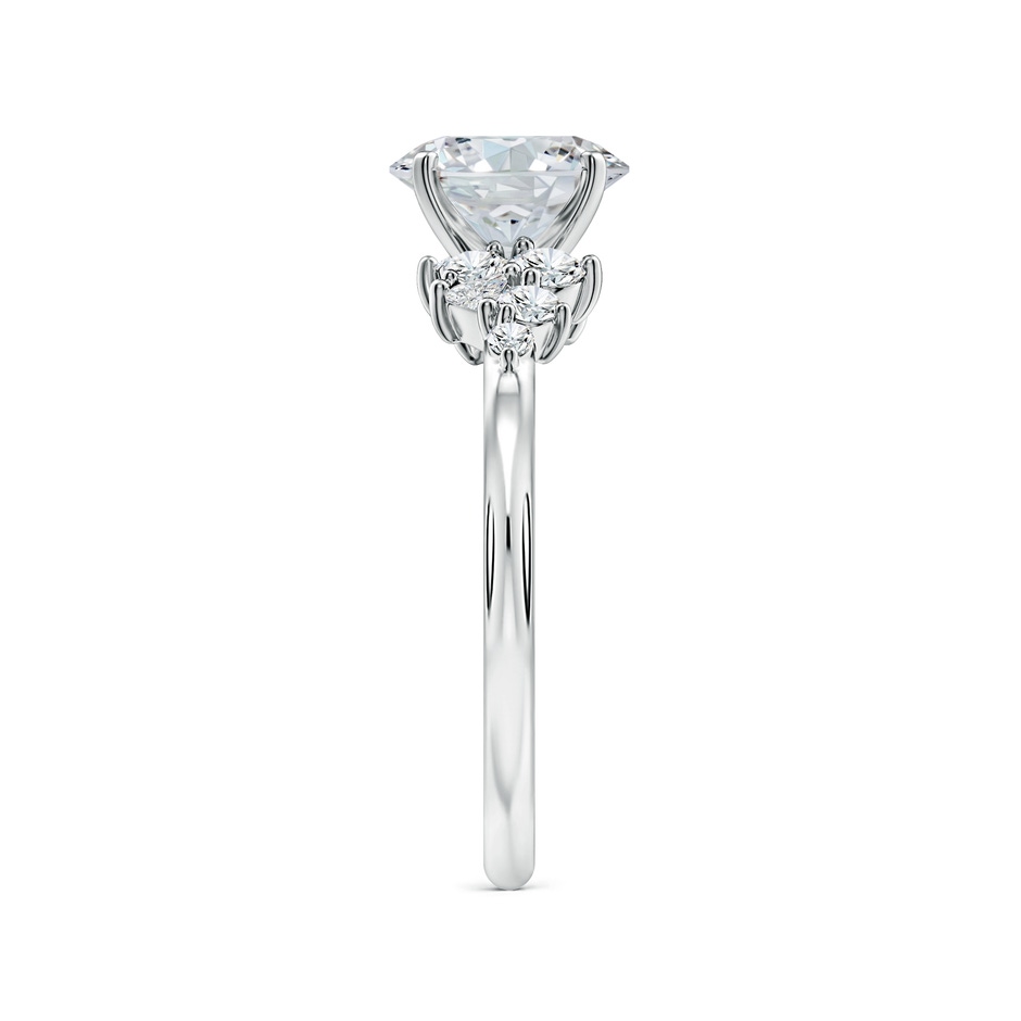 7.7x5.7mm FGVS Oval Lab-Grown Diamond Engagement Ring with Multi-Shape Accents in P950 Platinum side 299