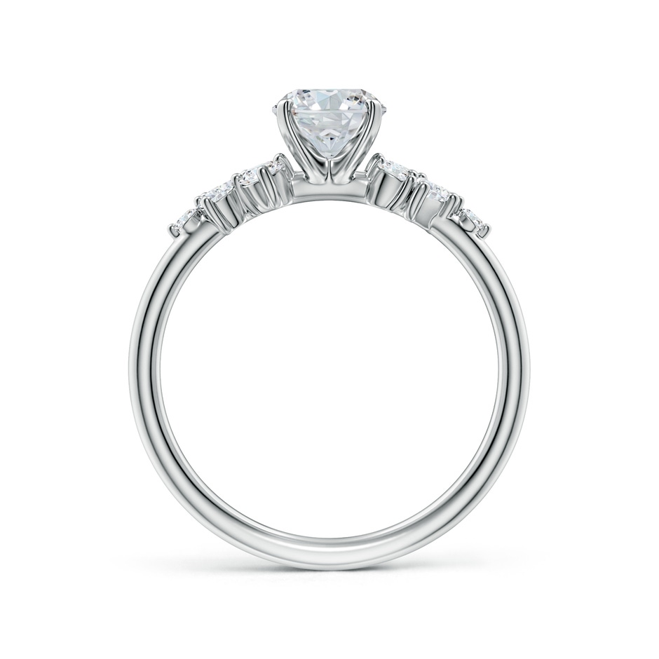 7.7x5.7mm FGVS Oval Lab-Grown Diamond Engagement Ring with Multi-Shape Accents in White Gold side 199