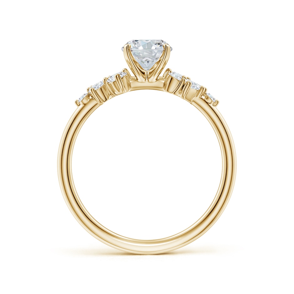 7.7x5.7mm FGVS Oval Lab-Grown Diamond Engagement Ring with Multi-Shape Accents in Yellow Gold side 199