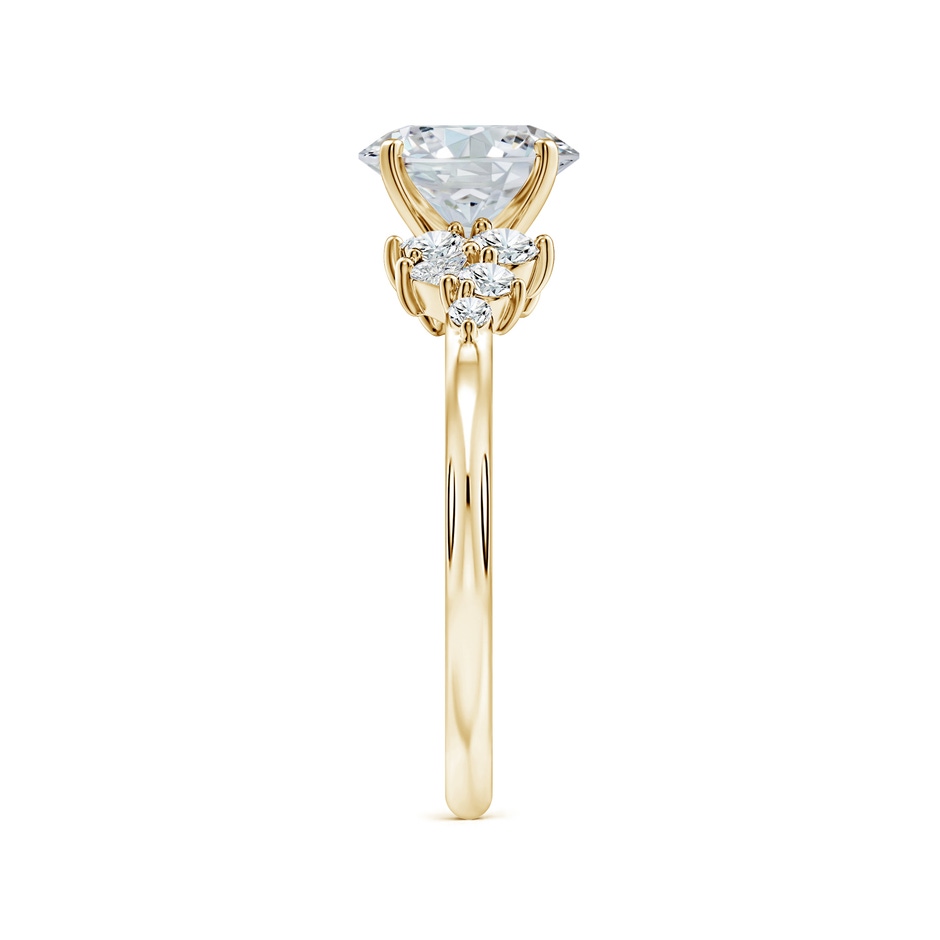 7.7x5.7mm FGVS Oval Lab-Grown Diamond Engagement Ring with Multi-Shape Accents in Yellow Gold side 299