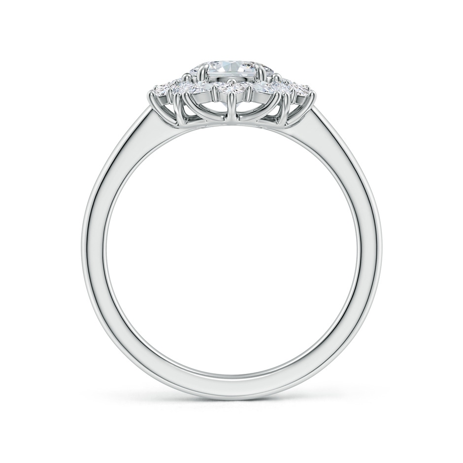 7.7x5.7mm FGVS Oval Lab-Grown Diamond Multi-Shape Ornate Halo Engagement Ring in White Gold side 199