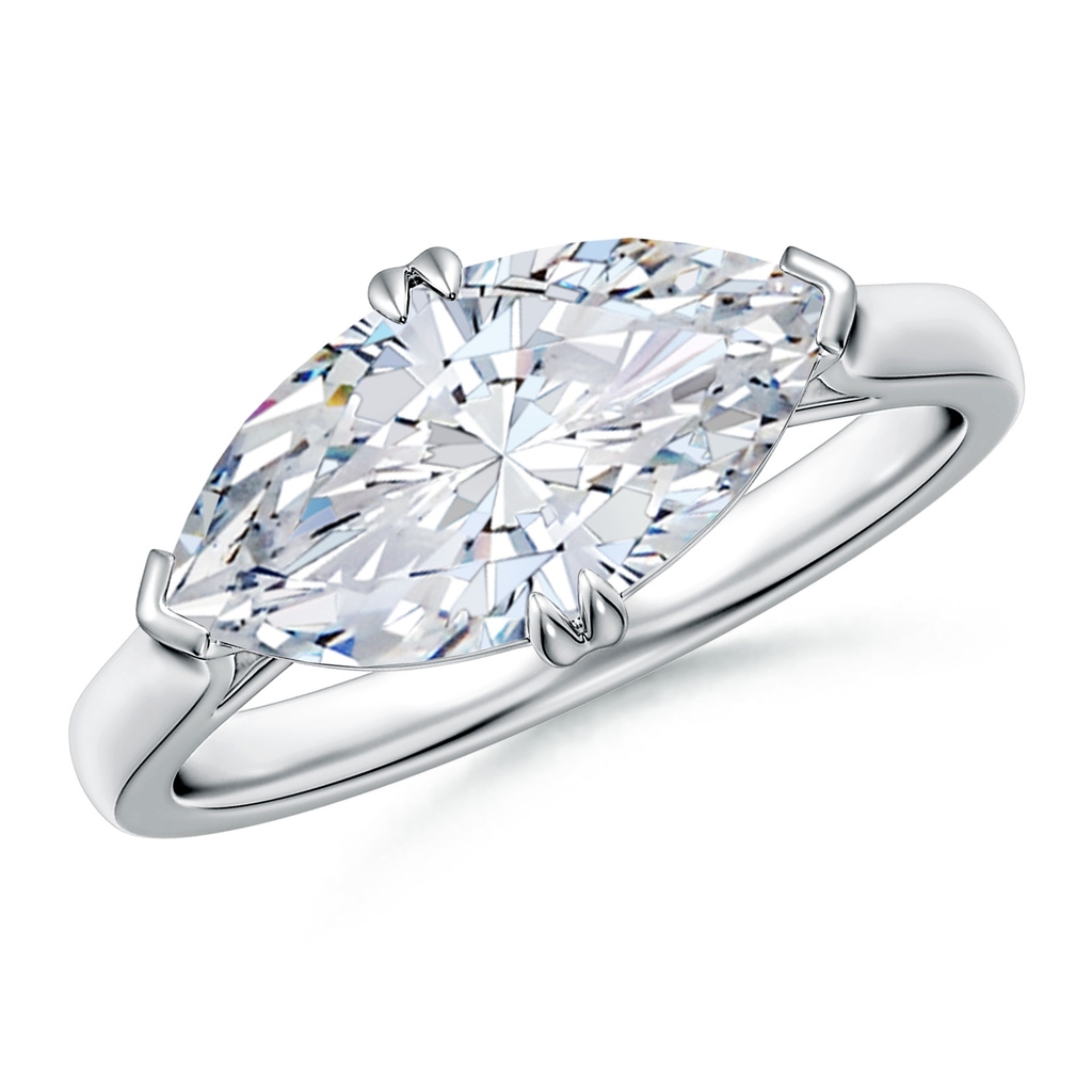 14x7mm FGVS East-West Marquise Lab-Grown Diamond Solitaire Engagement Ring in White Gold