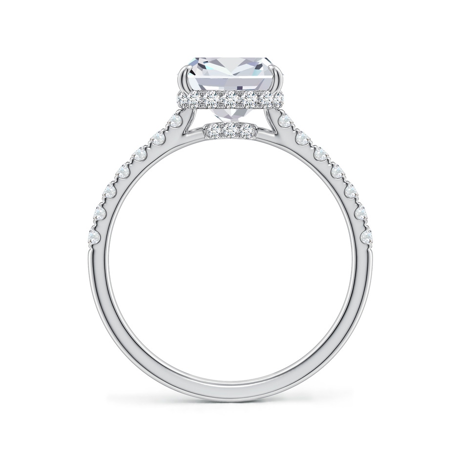 7.5mm FGVS Cushion Lab-Grown Diamond Double Hidden Halo Engagement Ring in White Gold side 199