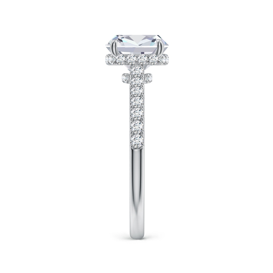 7.5mm FGVS Cushion Lab-Grown Diamond Double Hidden Halo Engagement Ring in White Gold side 299