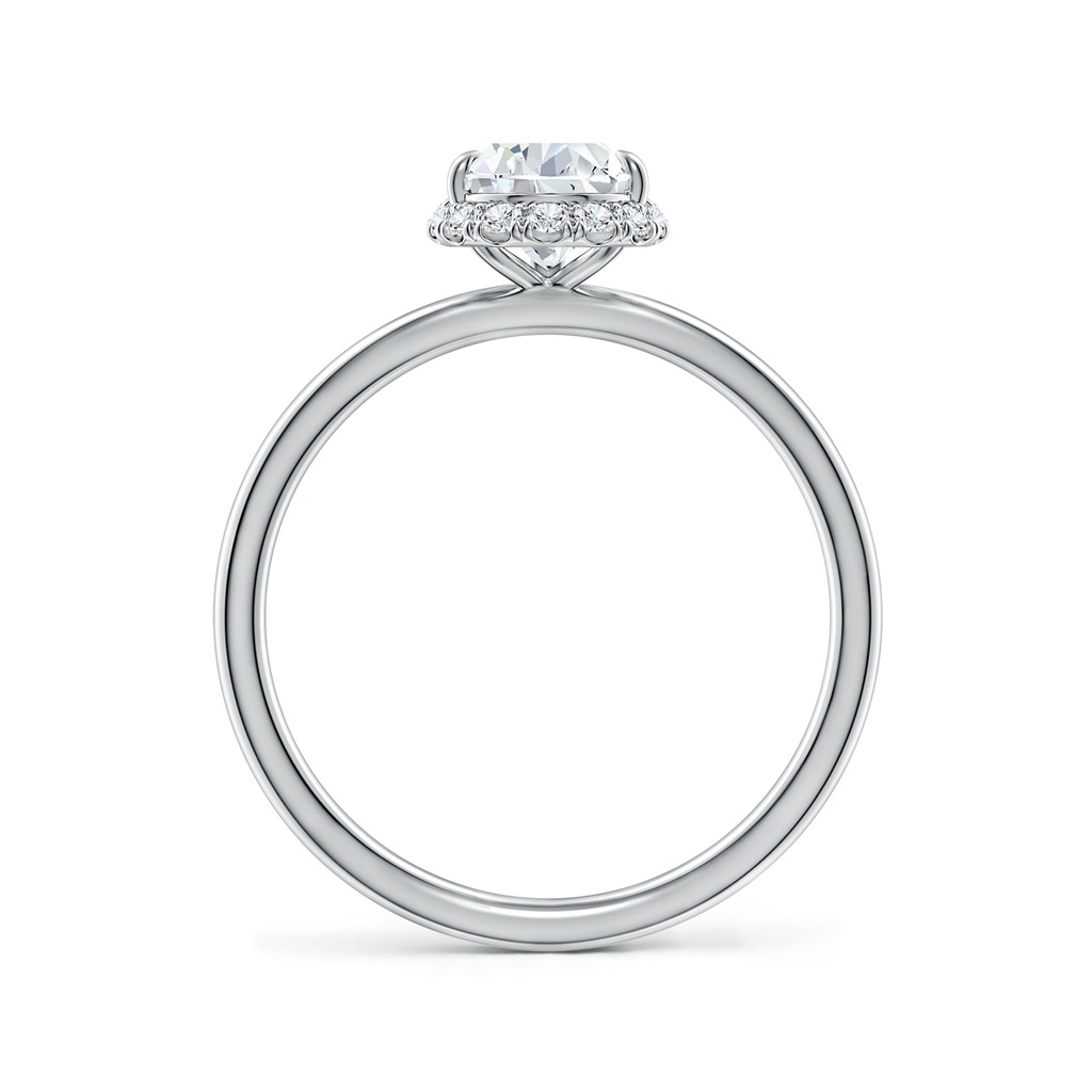 9x5.5mm FGVS Pear Lab-Grown Diamond Engagement Ring with Angled Halo in White Gold - side 199