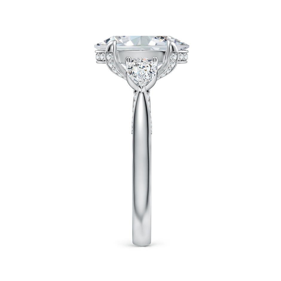 12x8mm FGVS Oval and Sideways Pear Lab-Grown Diamond Three-Stone Engagement Ring in White Gold side 299
