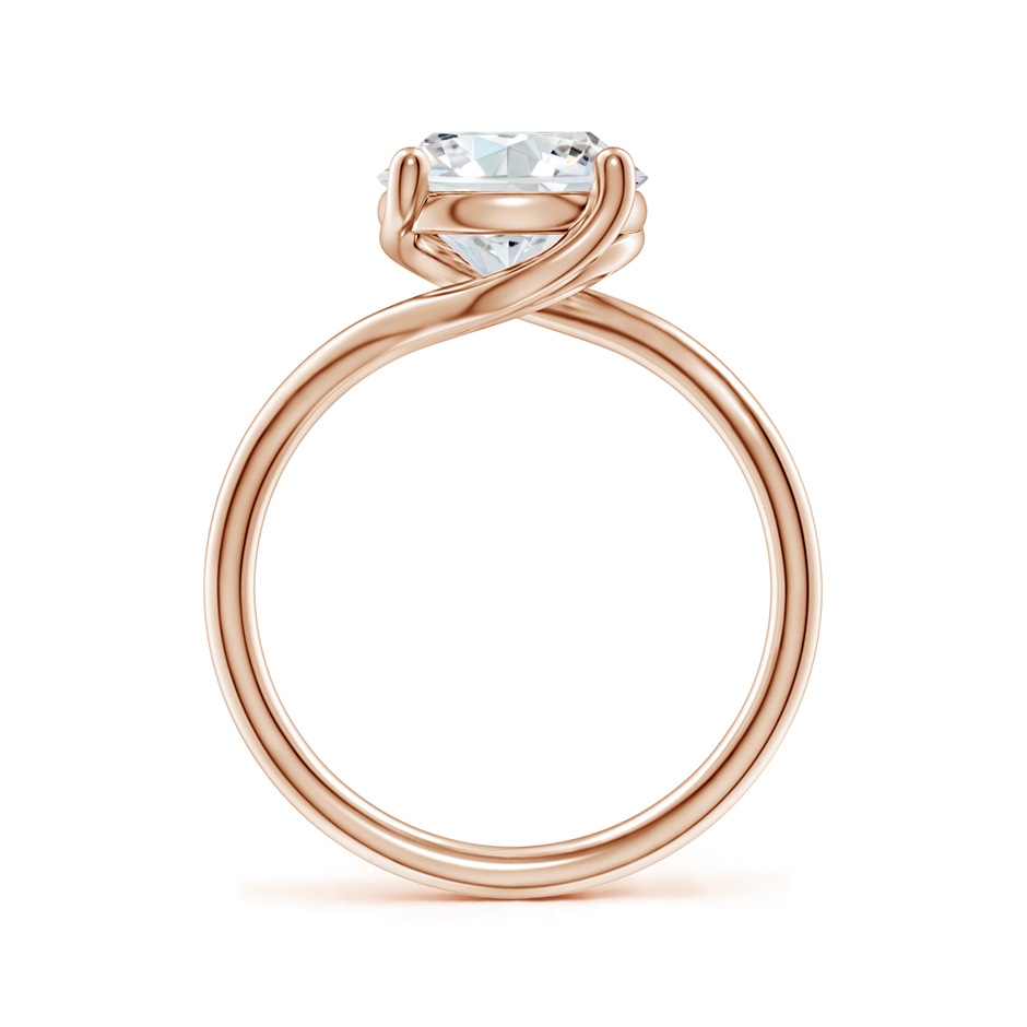 8.9mm FGVS Entwined Vine Round Lab-Grown Diamond Solitaire Engagement Ring in Rose Gold side 199
