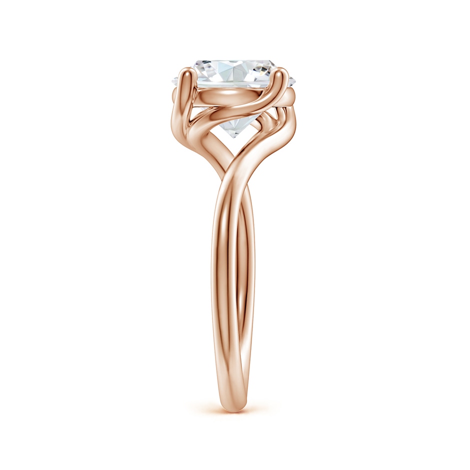 8.9mm FGVS Entwined Vine Round Lab-Grown Diamond Solitaire Engagement Ring in Rose Gold side 299