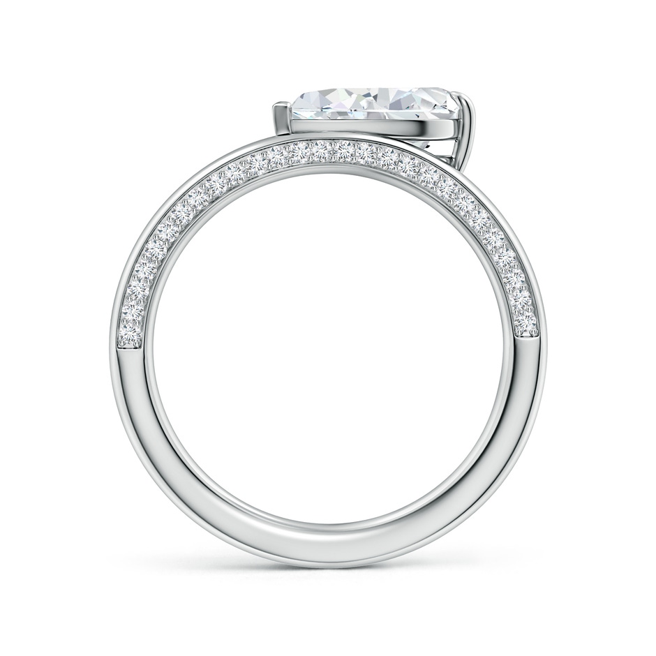 10x6.5mm FGVS Angled Pear Lab-Grown Diamond Curved Solitaire Engagement Ring in White Gold side 199