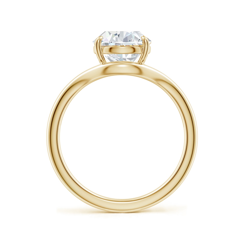 12x8mm FGVS Solitaire Pear Lab-Grown Diamond Curved Shank Engagement Ring in Yellow Gold side 199