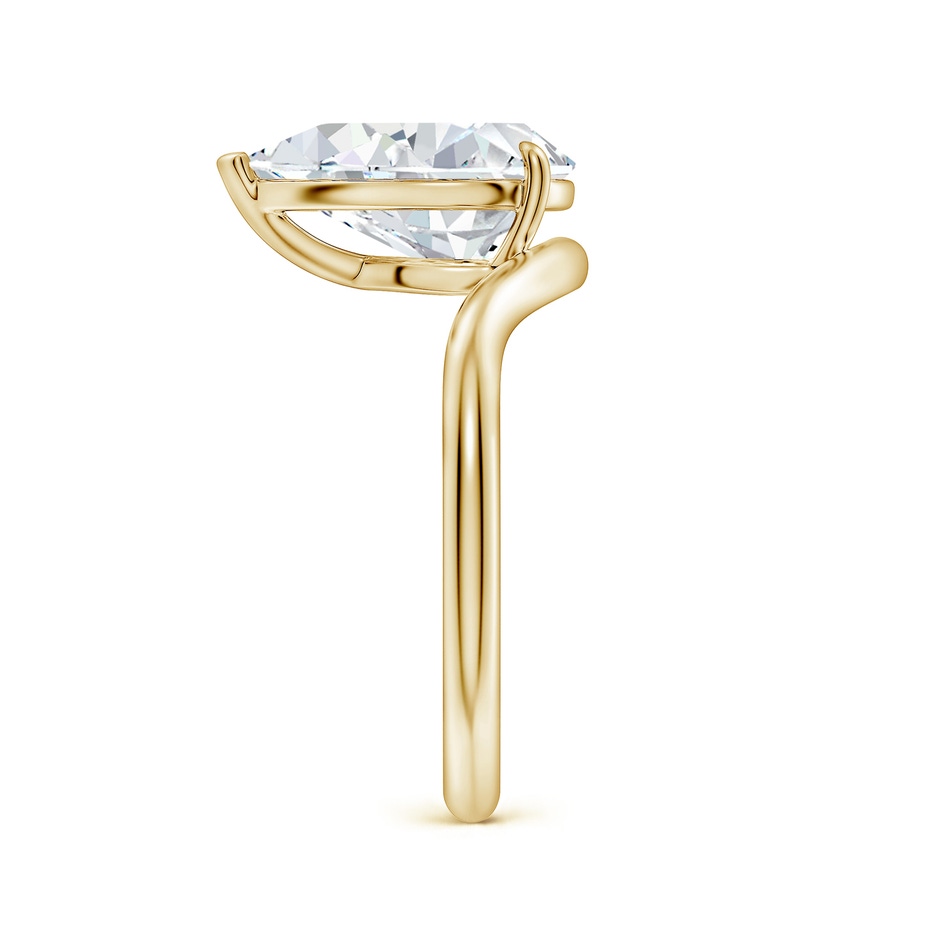 12x8mm FGVS Solitaire Pear Lab-Grown Diamond Curved Shank Engagement Ring in Yellow Gold side 299