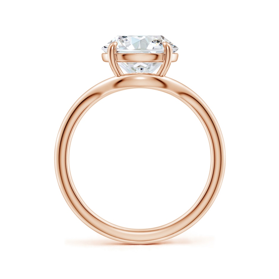 9.2mm FGVS Solitaire Round Lab-Grown Diamond Curved Shank Engagement Ring in Rose Gold side 199