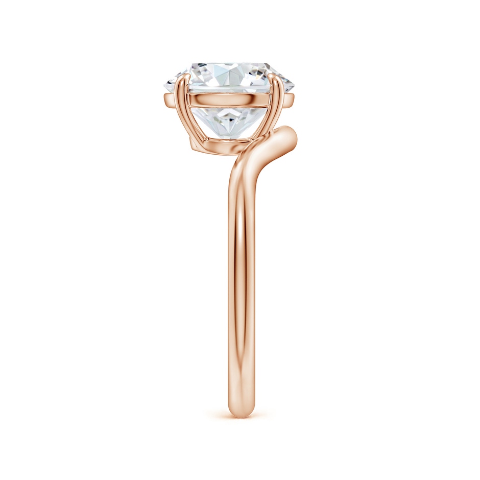 9.2mm FGVS Solitaire Round Lab-Grown Diamond Curved Shank Engagement Ring in Rose Gold side 299
