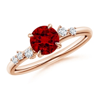 Round Lab-Grown Lab Grown Ruby