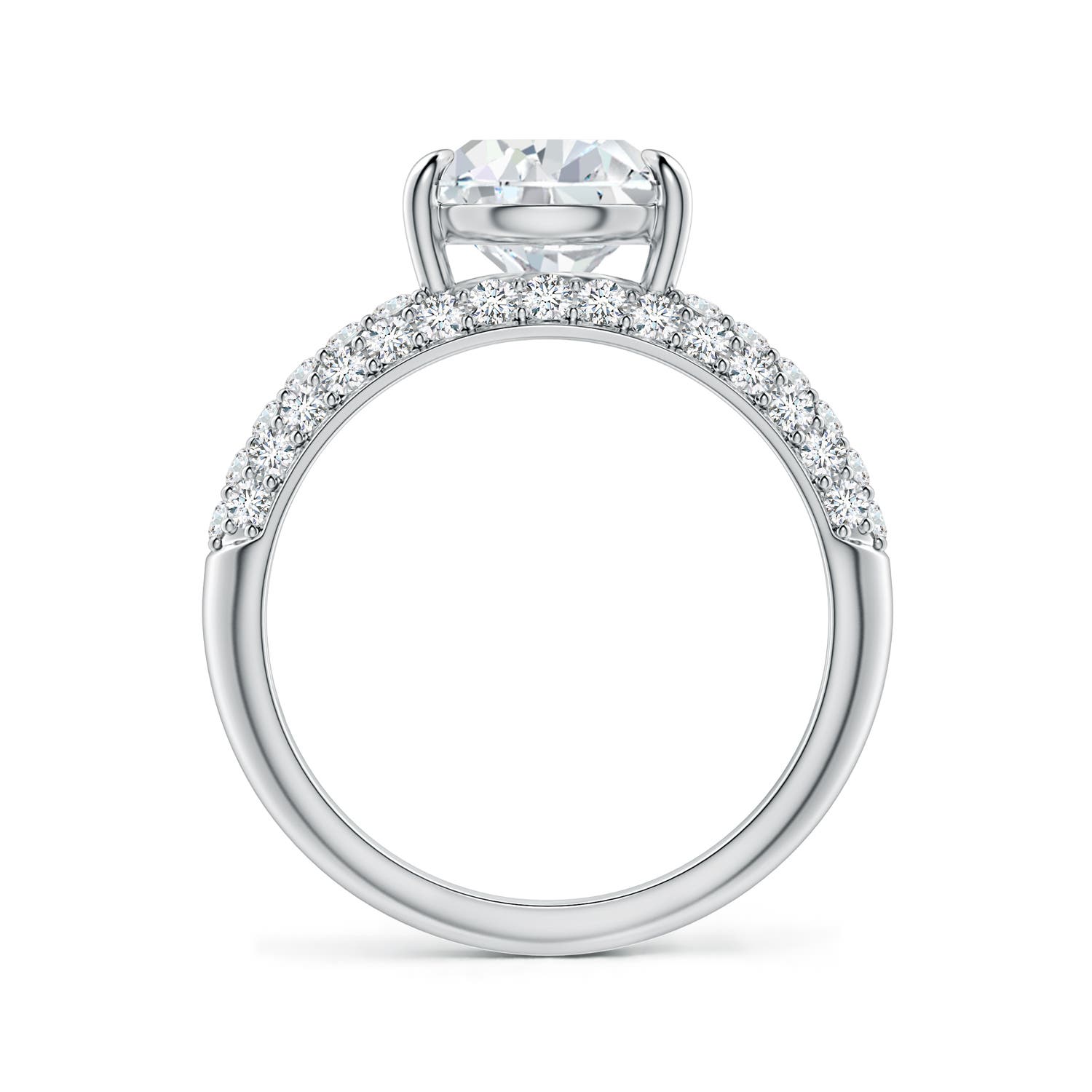 12x8mm FGVS Off-Centered Pear Lab-Grown Diamond Engagement Ring in White Gold - side 3