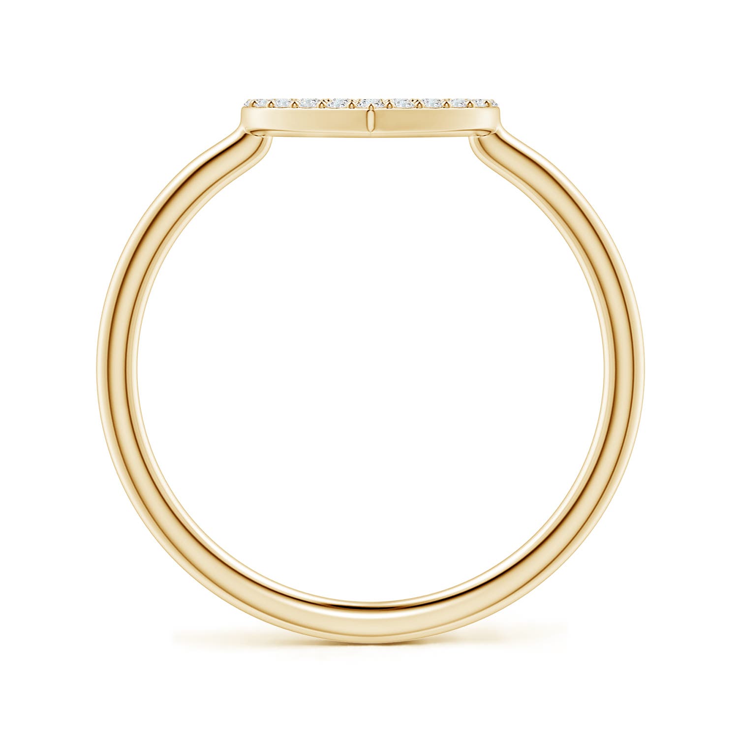 1mm FGVS Lab-Grown Diamond Open Heart Fashion Ring in Yellow Gold - side 3