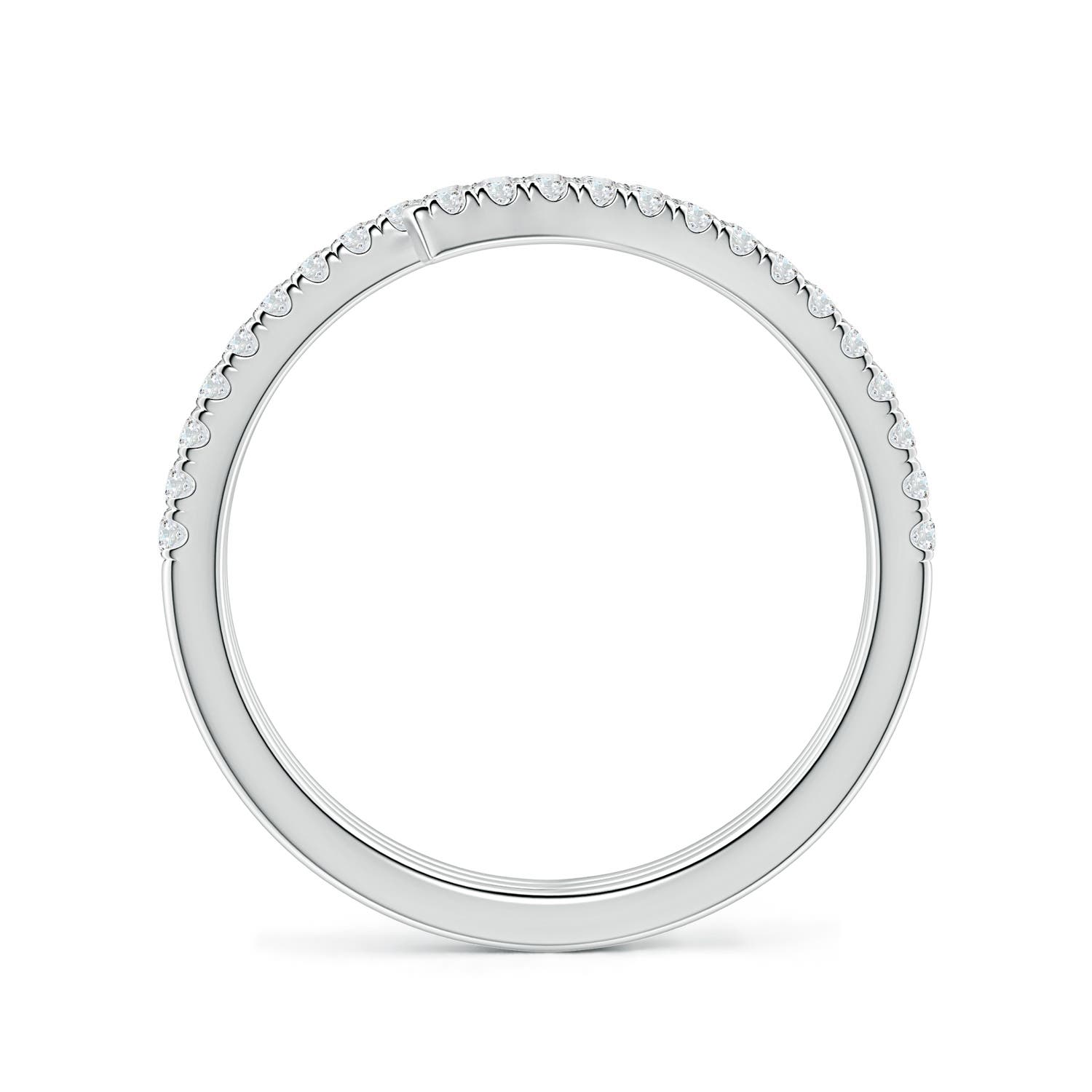 1.2mm FGVS U-Pavé Lab-Grown Diamond Triple-Wrap Coil Ring in 18K White Gold