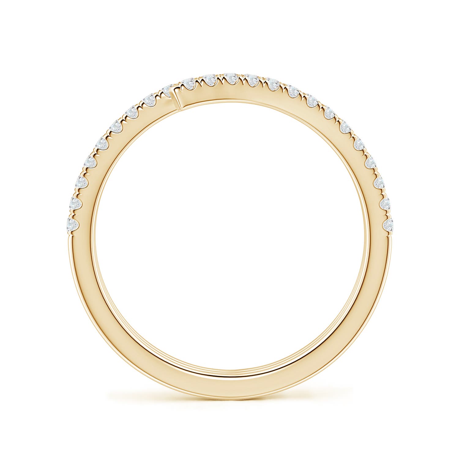 1.2mm FGVS U-Pavé Lab-Grown Diamond Triple-Wrap Coil Ring in 18K Yellow Gold