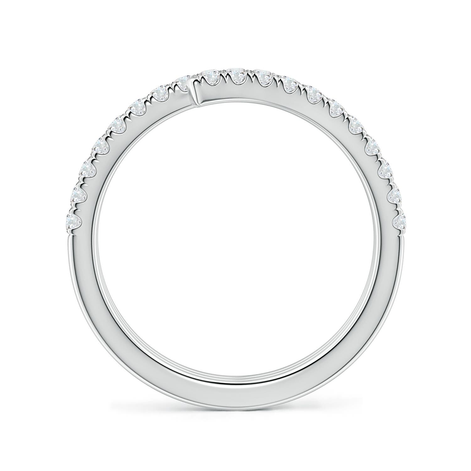 1.5mm FGVS U-Pavé Lab-Grown Diamond Triple-Wrap Coil Ring in White Gold