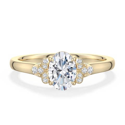 7x5mm FGVS Oval Lab-Grown Diamond Engagement Ring in Yellow Gold - main