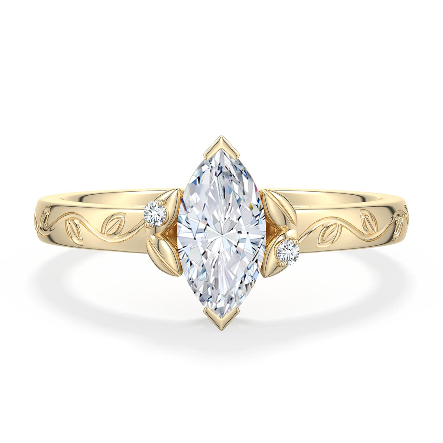 Marquise Lab Grown Diamond Vintage Inspired Rings