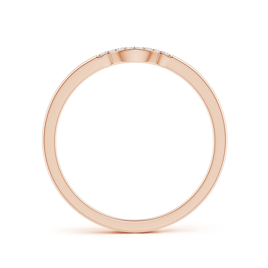 0.9mm FGVS Lab-Grown Prong-Set Diamond Curved Wedding Ring in Rose Gold side 199
