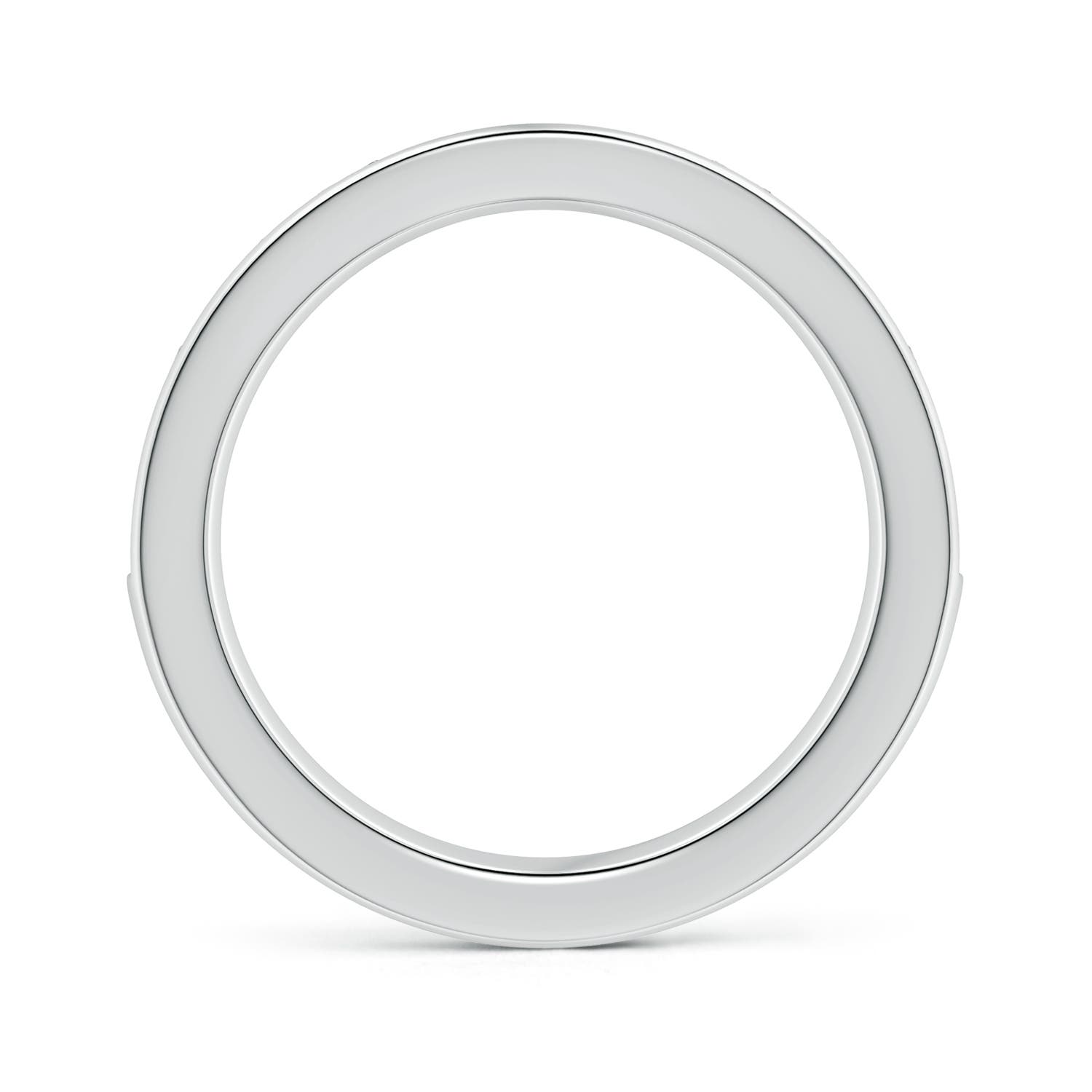 3.4mm FGVS Lab-Grown Channel-Set Round Diamond Half Eternity Wedding Ring in 18K White Gold