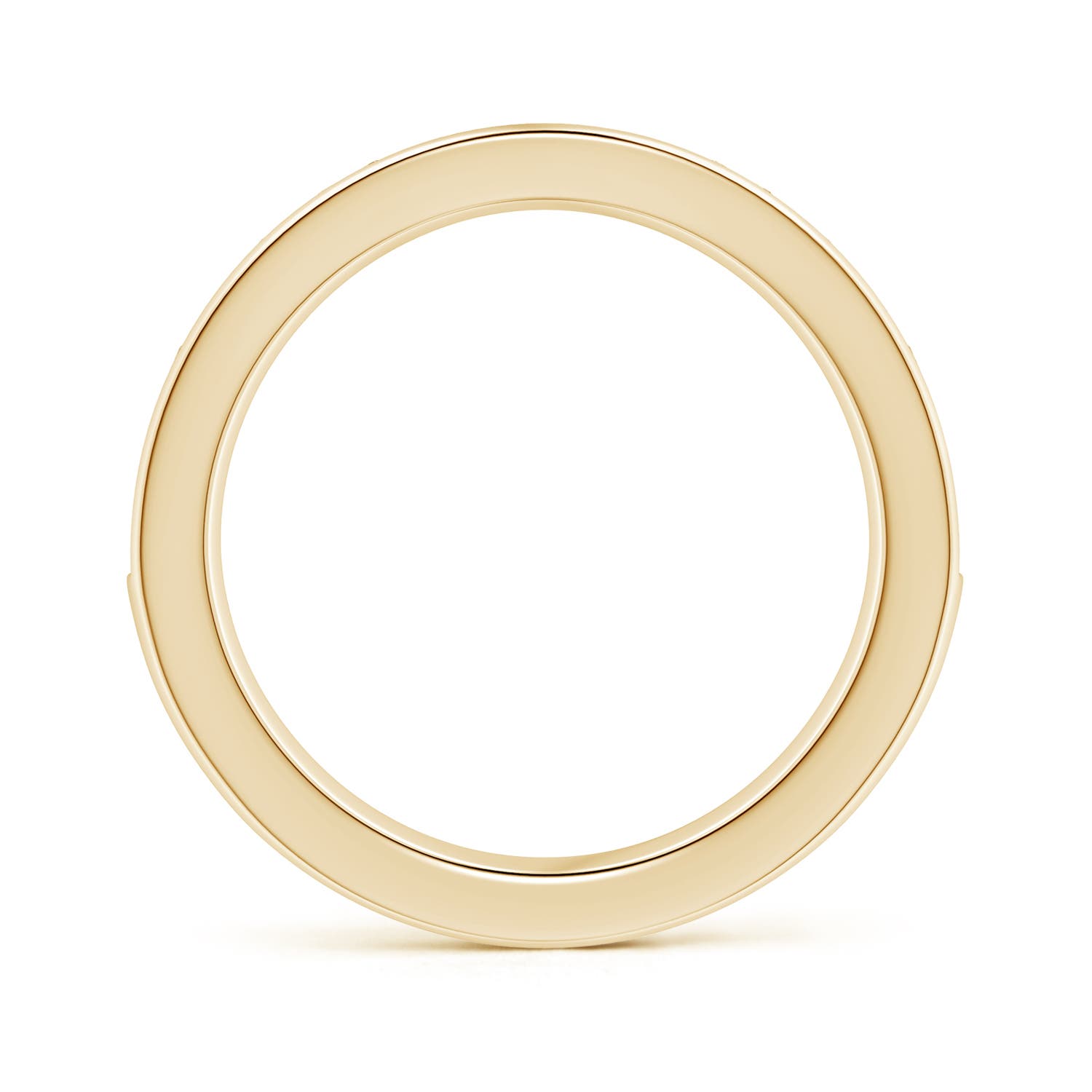 3.4mm FGVS Lab-Grown Channel-Set Round Diamond Half Eternity Wedding Ring in 18K Yellow Gold