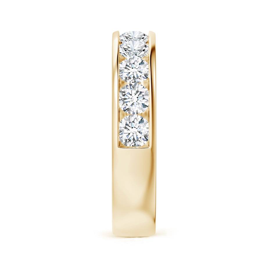 3.4mm FGVS Lab-Grown Channel-Set Round Diamond Half Eternity Wedding Ring in 18K Yellow Gold side 299