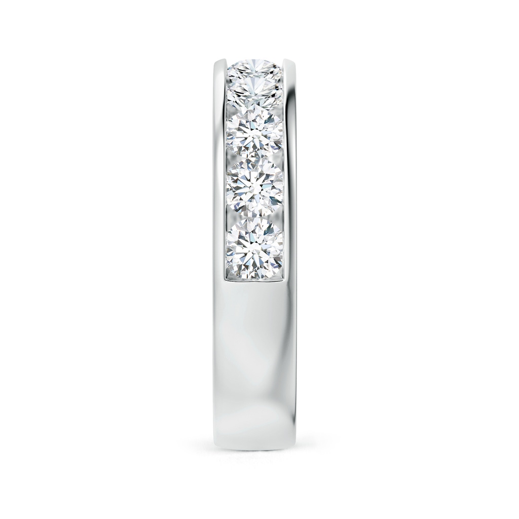 3.4mm FGVS Lab-Grown Channel-Set Round Diamond Half Eternity Wedding Ring in White Gold Side 299