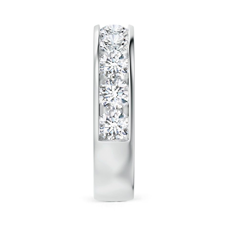 3.8mm FGVS Lab-Grown Channel-Set Round Diamond Half Eternity Wedding Ring in 18K White Gold side 299