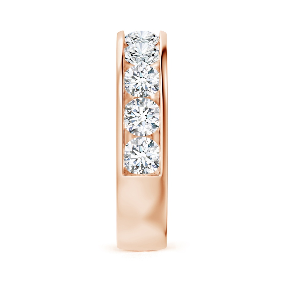 3.8mm FGVS Lab-Grown Channel-Set Round Diamond Half Eternity Wedding Ring in Rose Gold side 299
