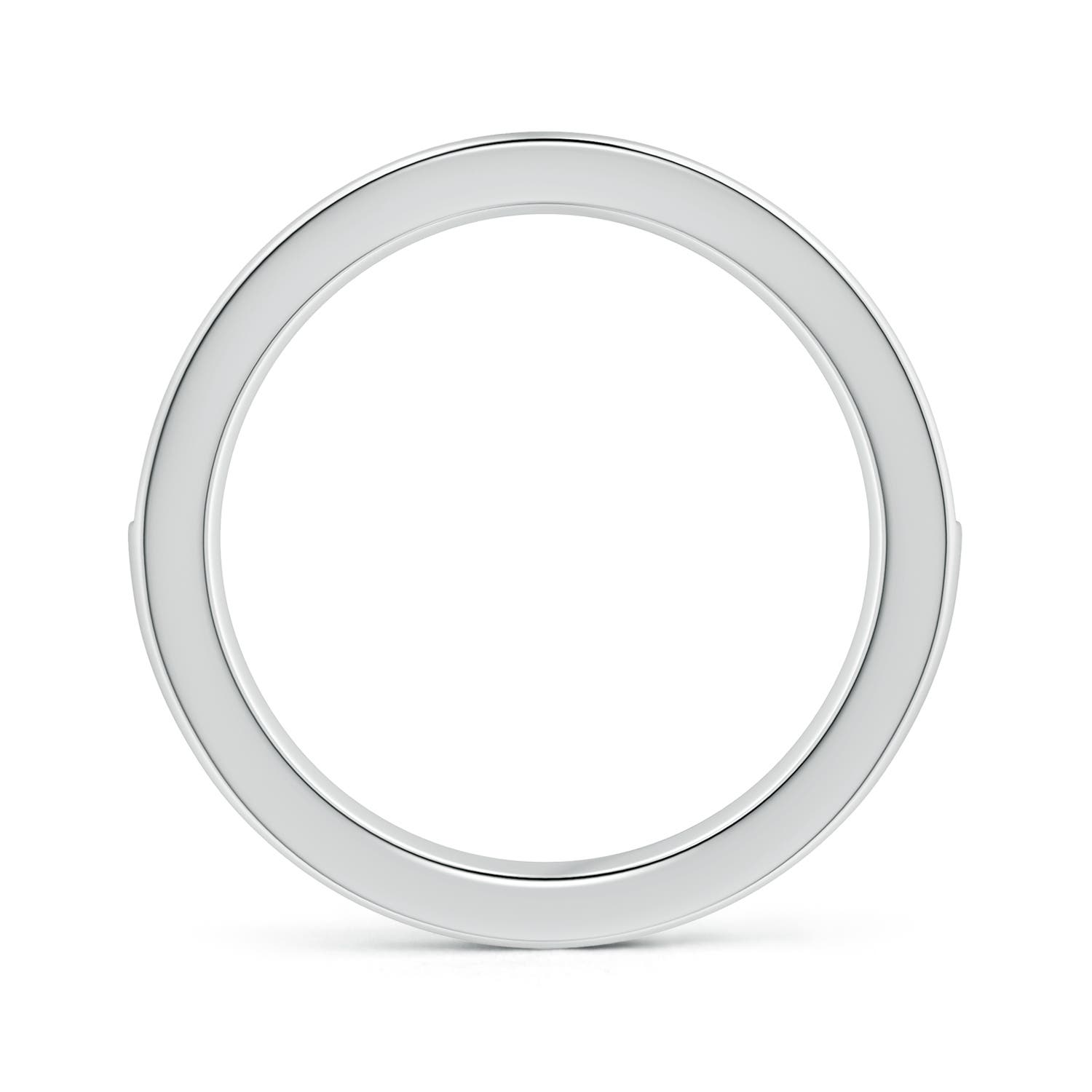 3mm FGVS Lab-Grown Channel-Set Round Diamond Half Eternity Wedding Ring in 18K White Gold
