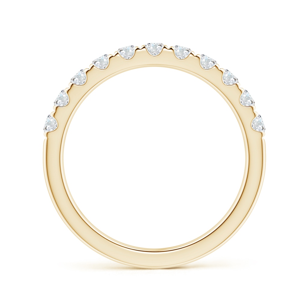 2.5mm FGVS Lab-Grown Classic Split Prong Diamond Half Eternity Wedding Ring in Yellow Gold - side 199
