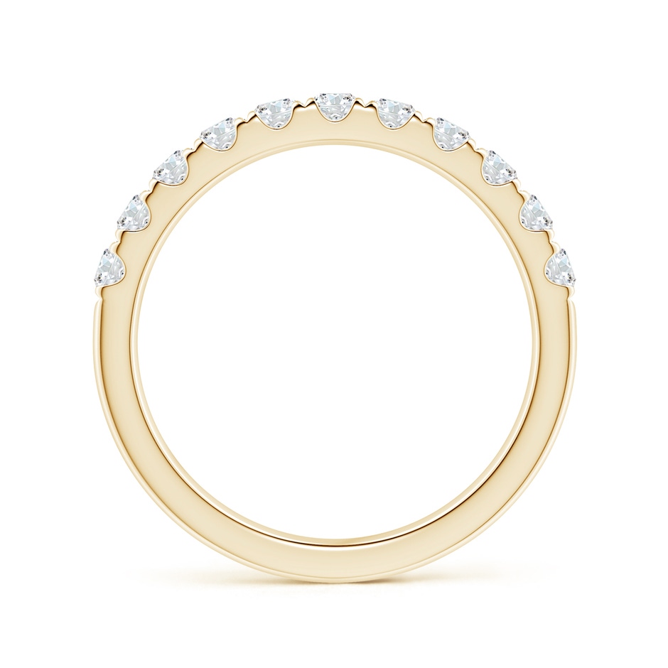 2.5mm FGVS Lab-Grown Classic Split Prong Diamond Half Eternity Wedding Ring in Yellow Gold side 199